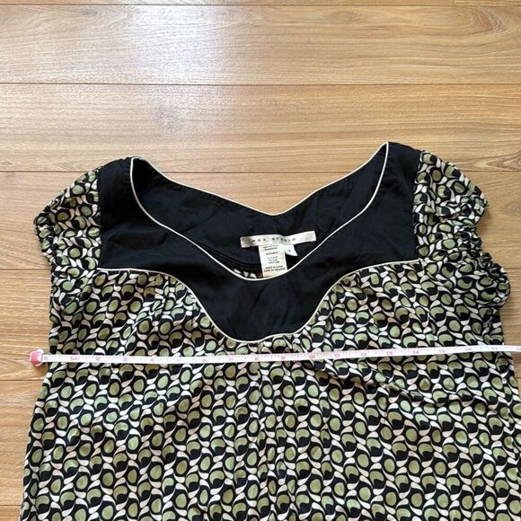 Max studio vintage geometric 100% silk top size small - Picture 3 of 5